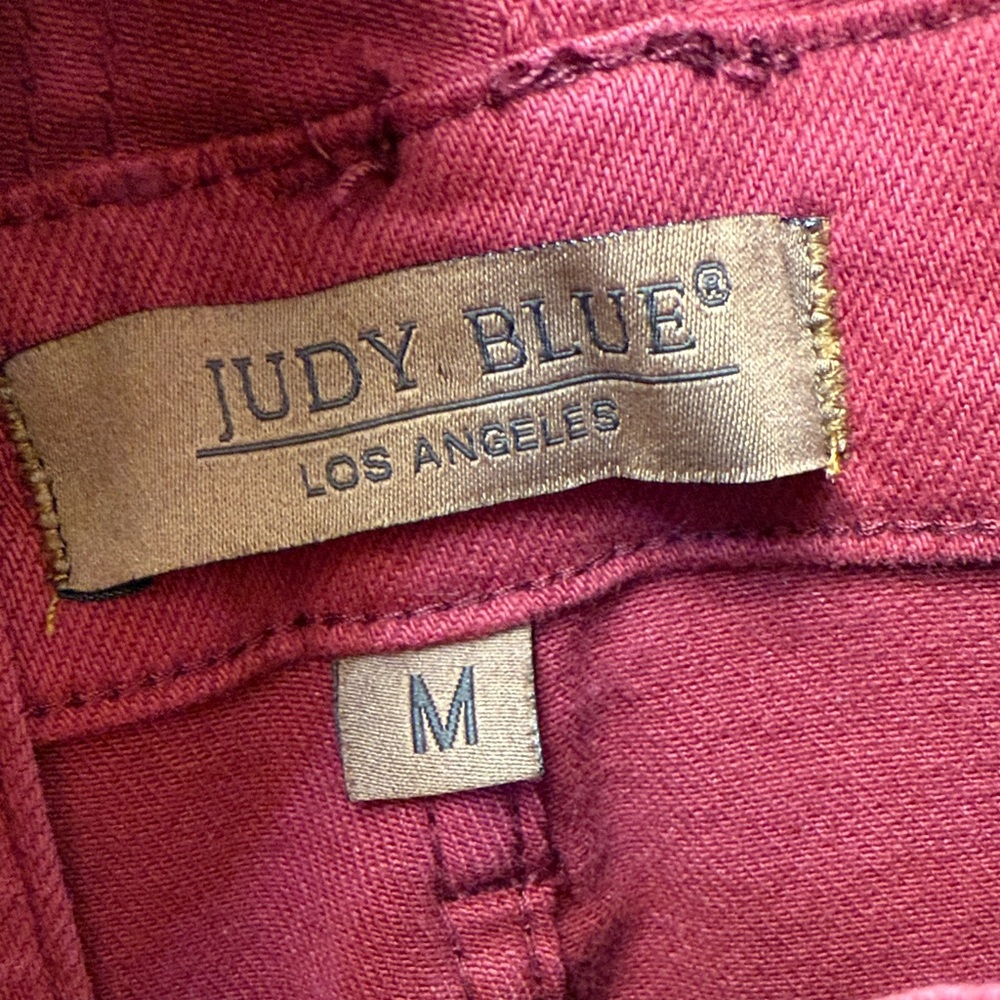 Judy Blue Women's Burgundy Denim Overalls - Picture 5 of 9